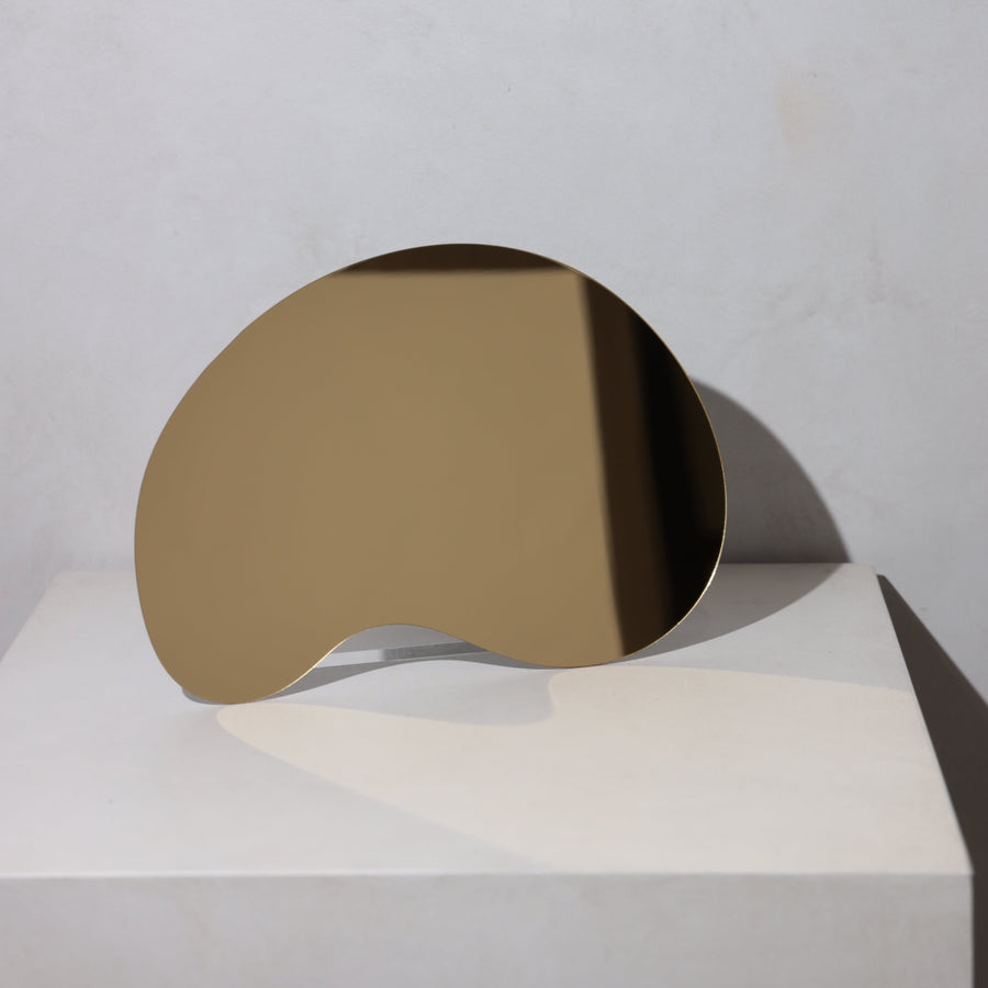 Gold Round Mirror
